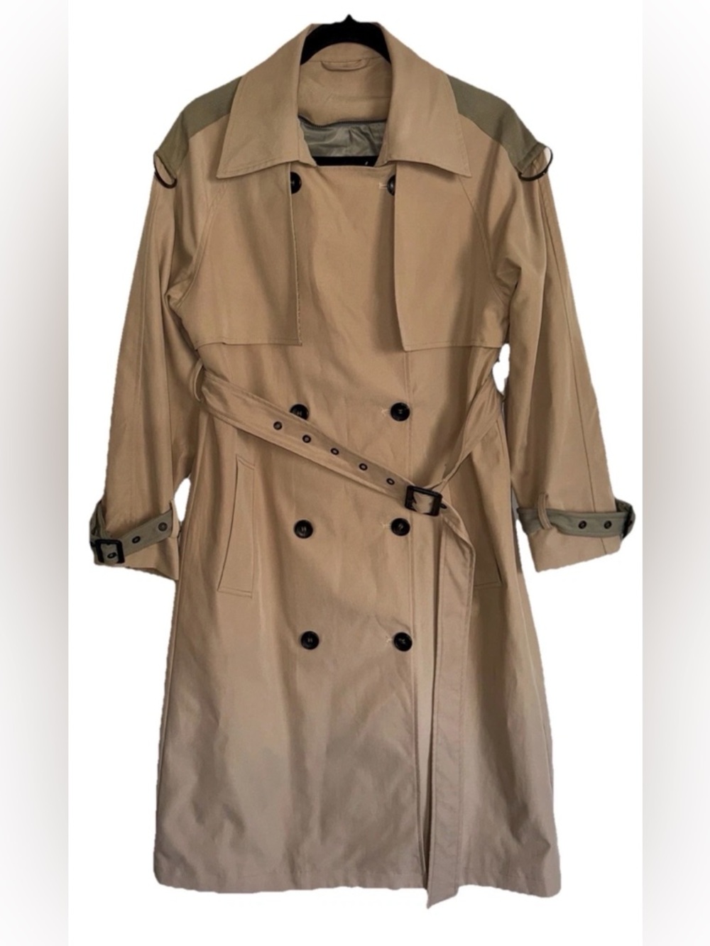 Urban Outfitters UO Double Breasted Buckle Sleeve Belted Trench Coat S/M Vintage